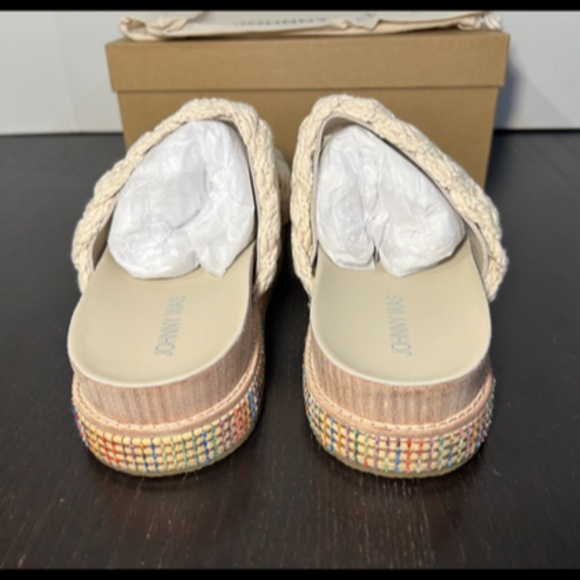 Johnny Was Braided Rope Platform Sandals Size 10 - New - Picture 9 of 12